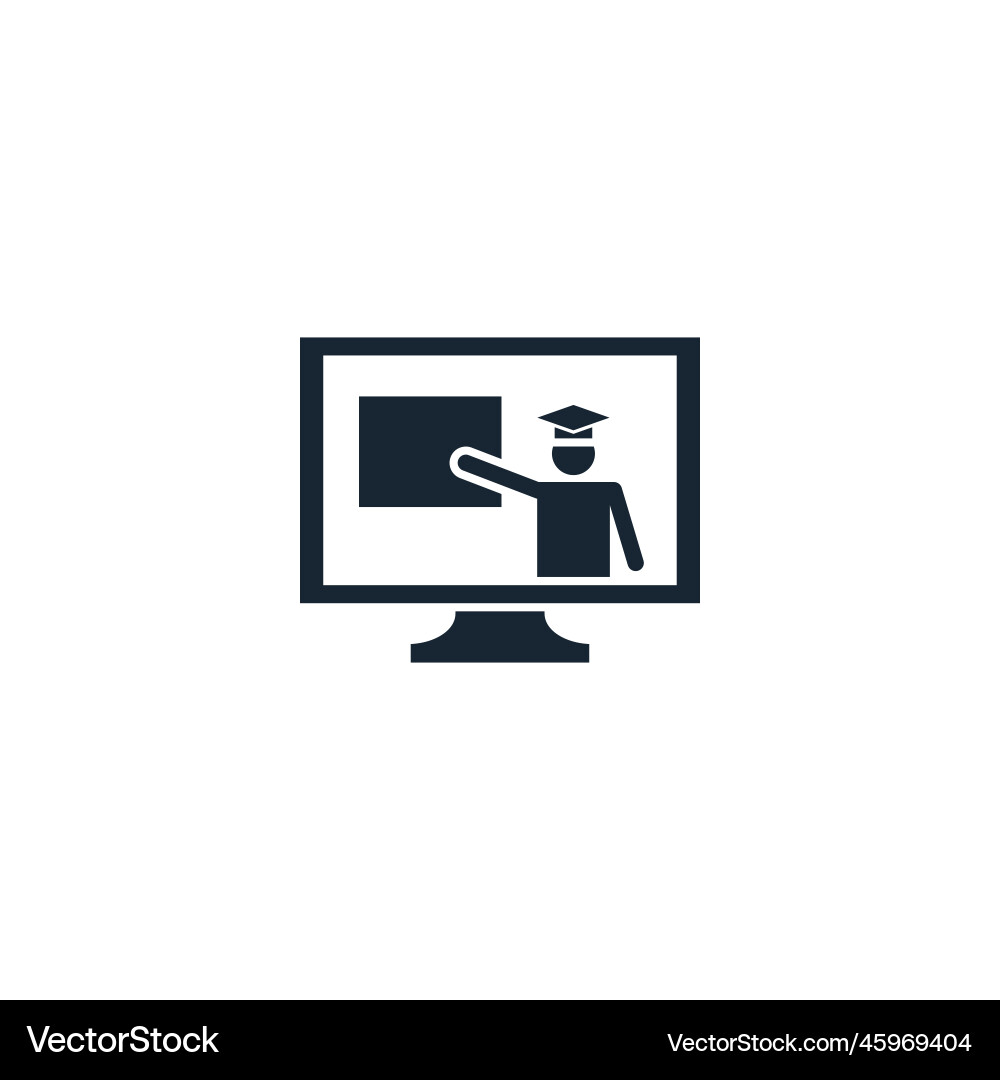 Computer-Based Training Icon vector image