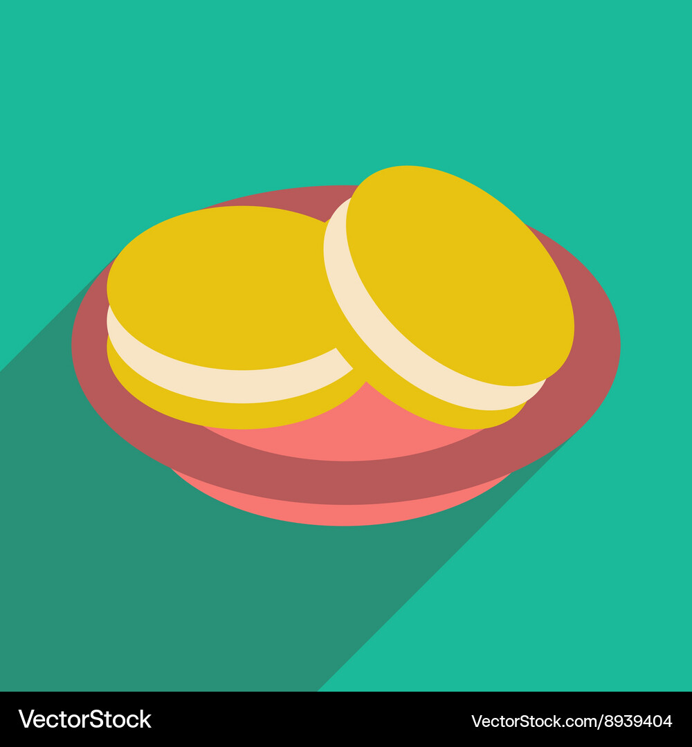 Flat with shadow icon and mobile application ice Vector Image