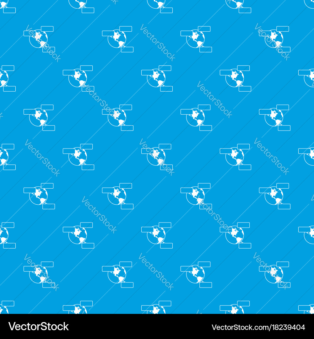 Globe and empty speech bubbles pattern seamless vector image