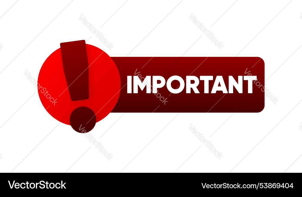 Important announcement banner for business Important announcement banner for business vector image