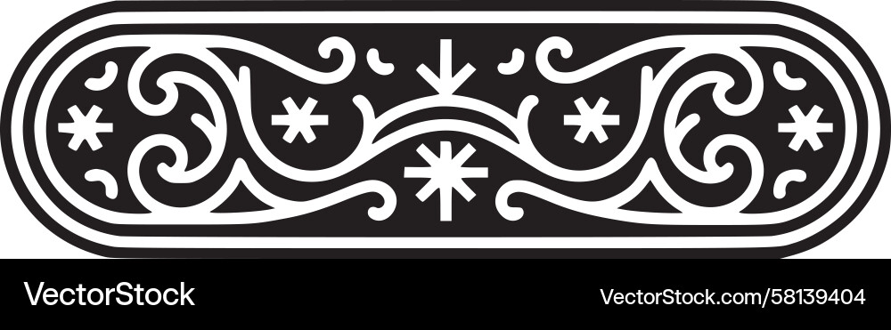 Intricate Scroll Border Vector Image