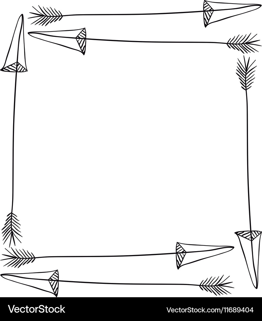 Isolated arrow of boho style design Vector Image