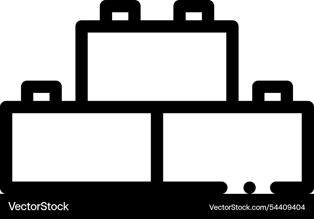 Lego icon thin linear style design isolated Lego icon thin linear style design isolated vector image