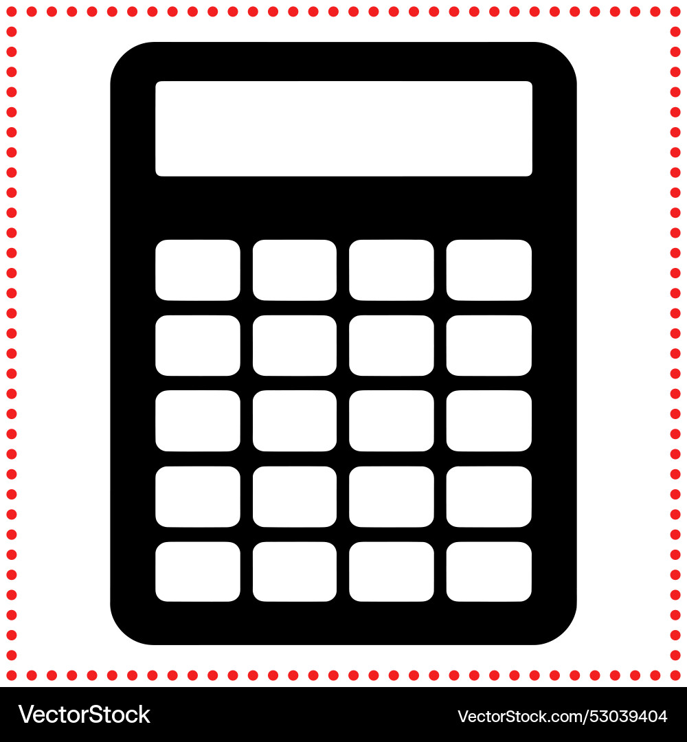 Minimalist calculator icon with simple and clean Minimalist calculator icon with simple and clean Vector Image