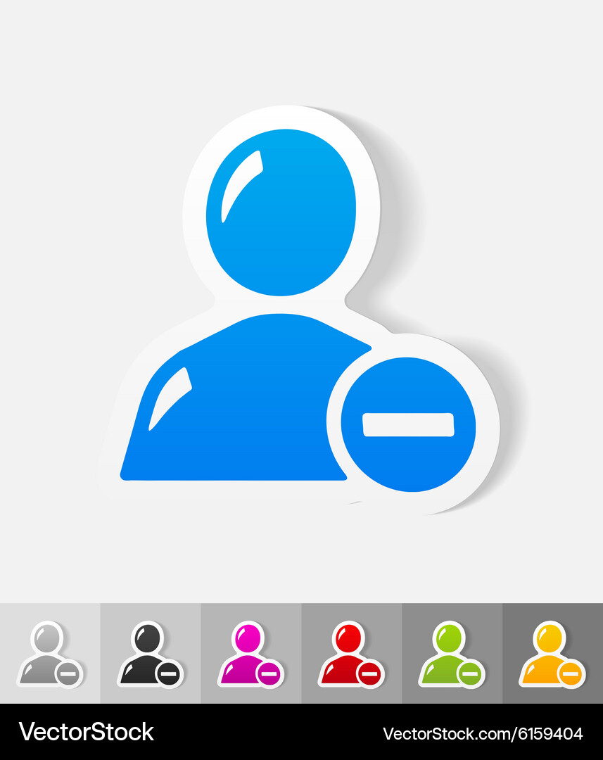 Realistic design element remove contact Vector Image