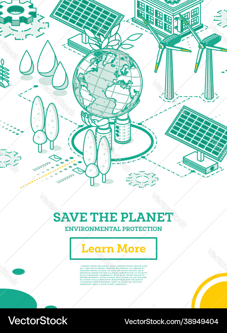 Save planet hands hold model globe Save planet hands hold model globe vector image