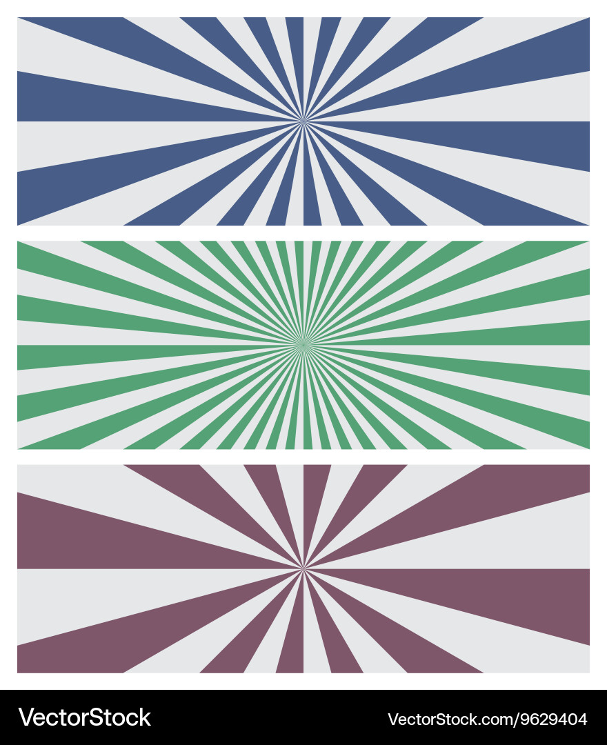 Sunburst Ray Patterns vector image