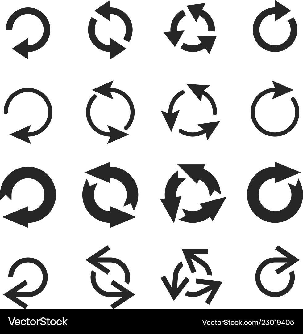 Circle arrow icon round arrows circular pointing Circle arrow icon round arrows circular pointing vector image