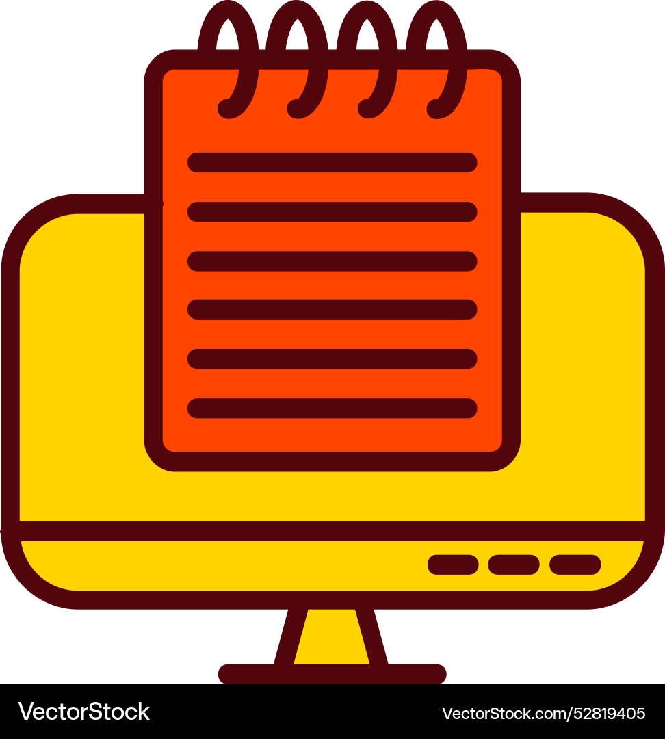 Desktop computer icon design Vector Image