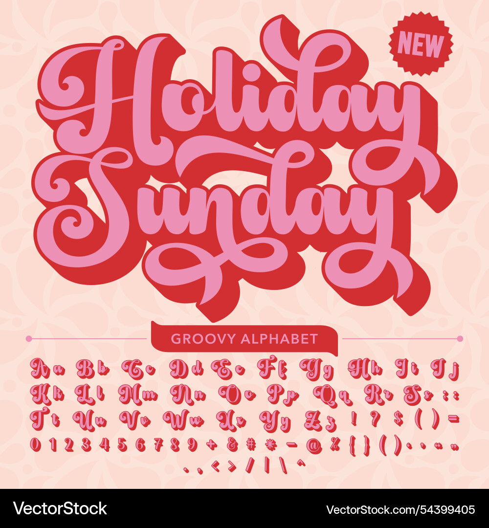Groove Retro Sunday Script Font vector image