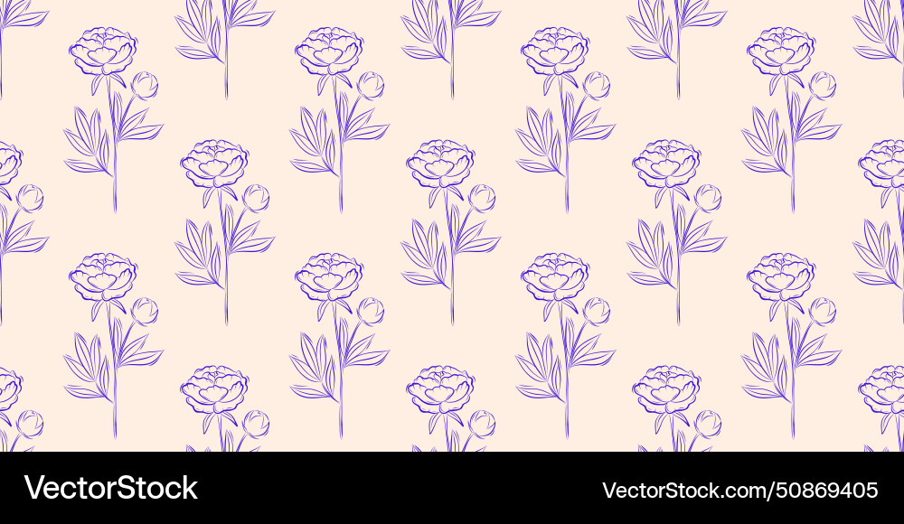 Seamless pattern with lupines spring or summer Vector Image