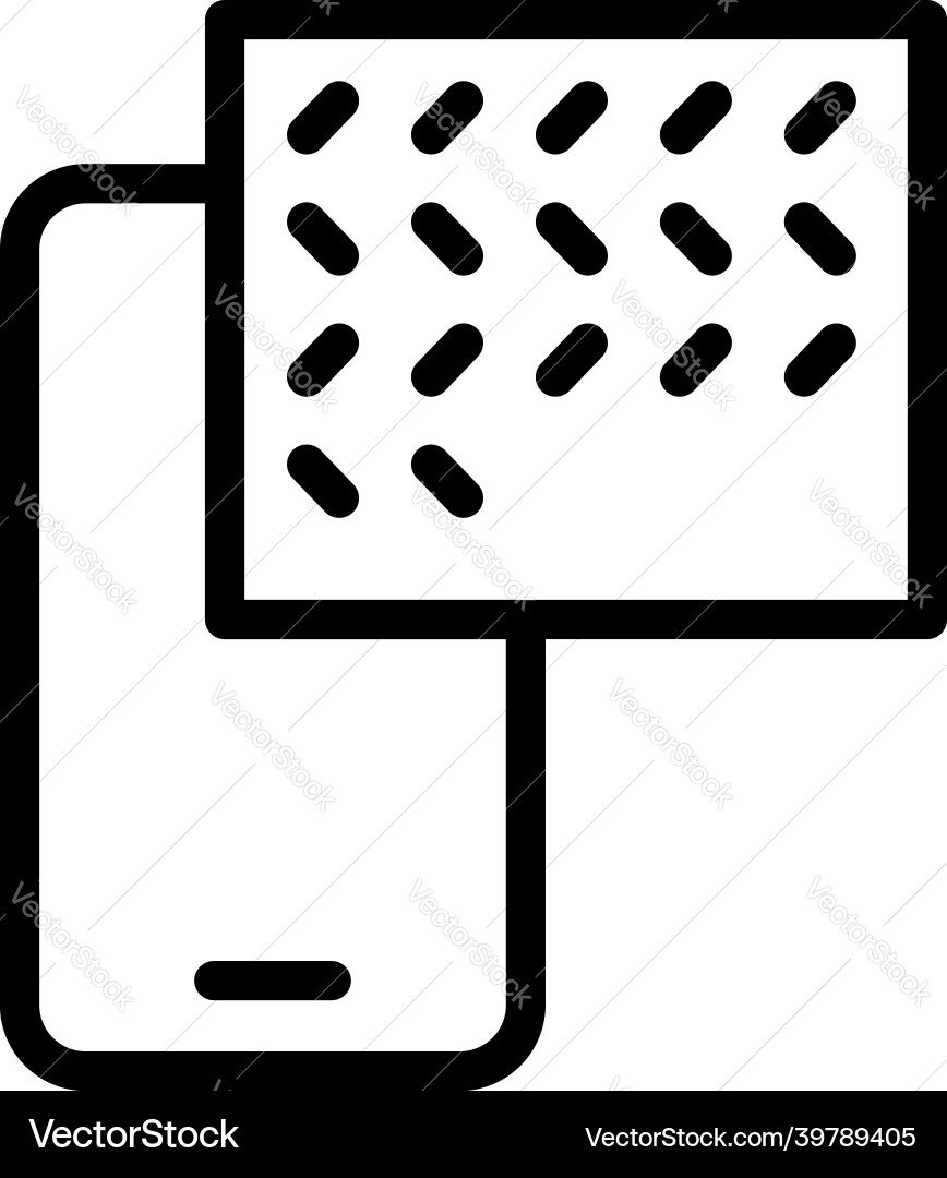 Smartphone code icon outline cms design vector image