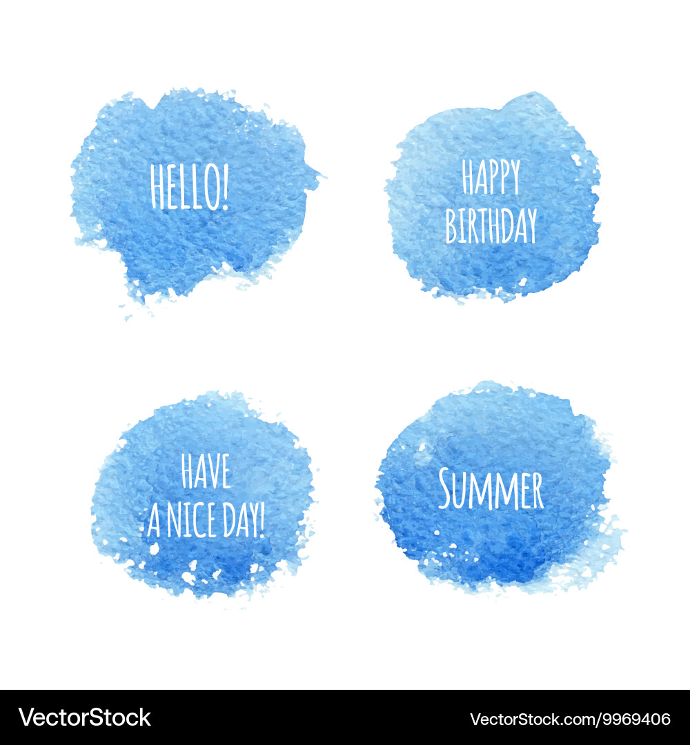 Abstract watercolor splash with a message Vector Image