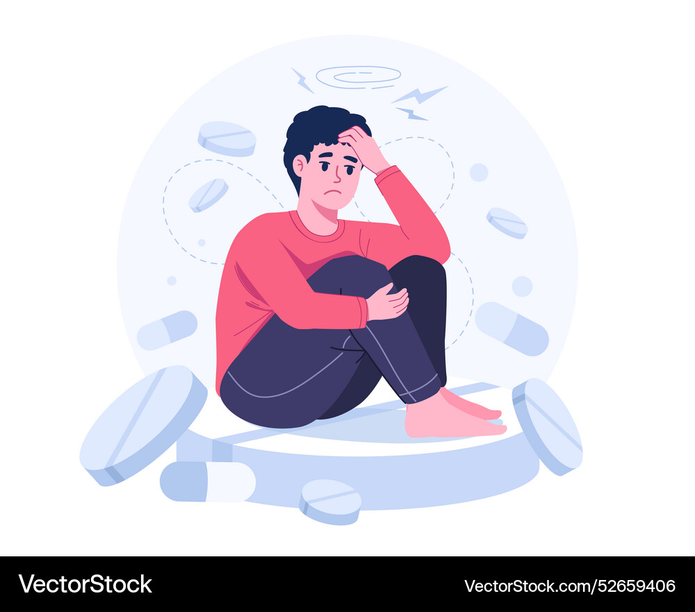 Antidepressant dependency Antidepressant dependency Vector Image