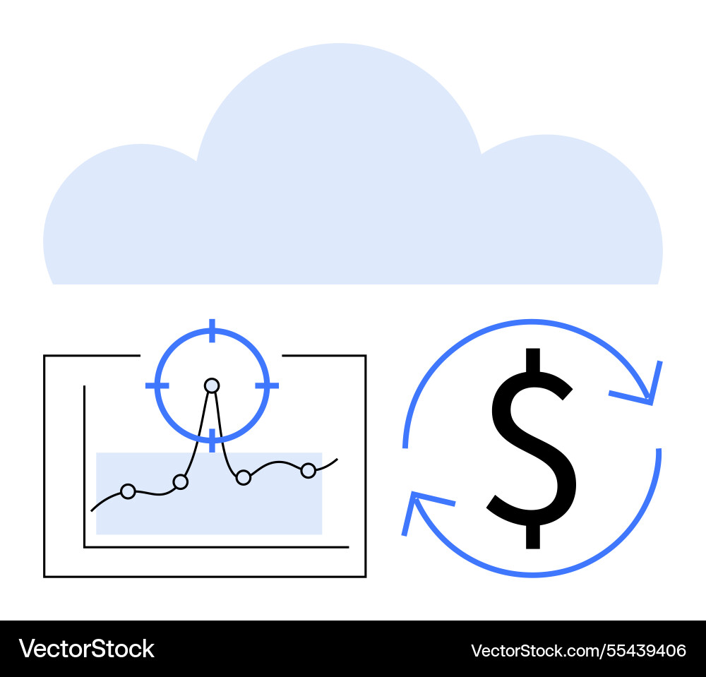 Cloud-based analytics and revenue optimization vector image