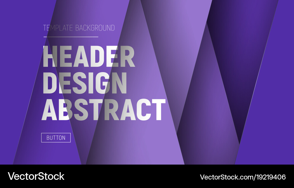 Design site header with purple layers and text vector image