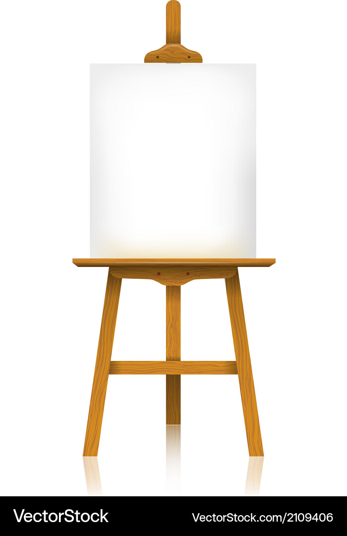 Easel with a blank canvas Vector Image