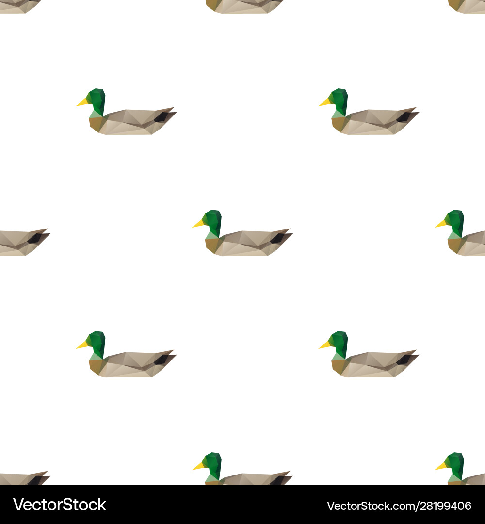 Geometric Duck Pattern vector image