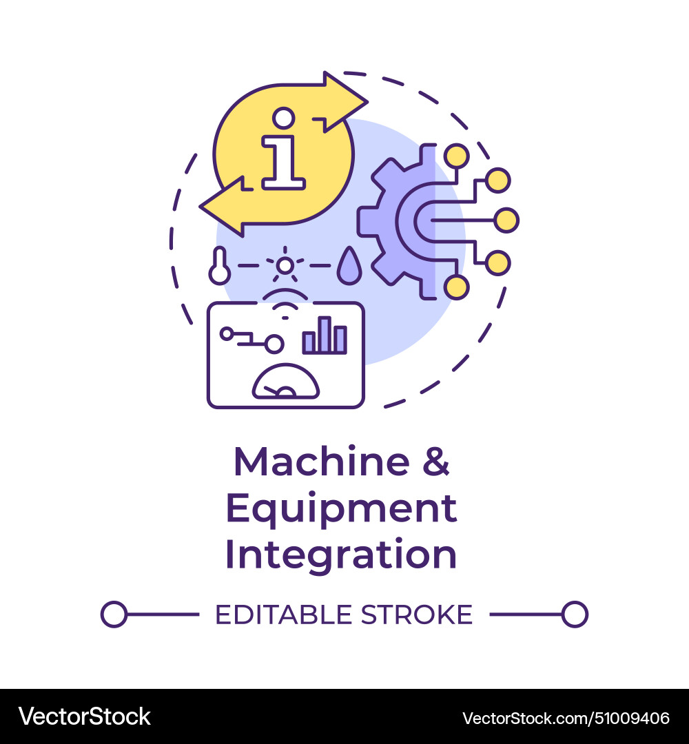 Machine and equipment integration multi color Machine and equipment integration multi color vector image