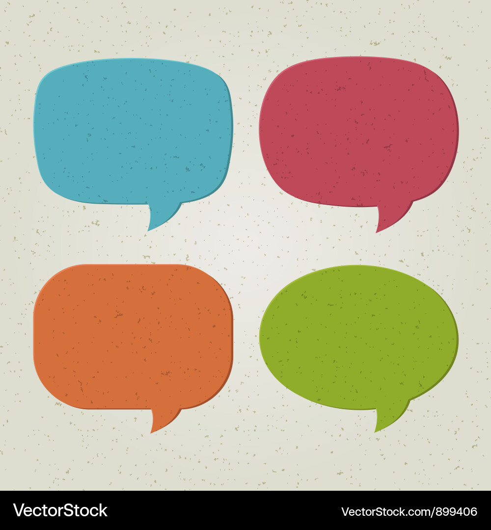 Retro speech bubbles set Royalty Free Vector Image