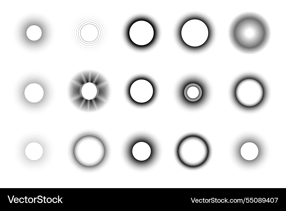 Circle round and borders technology design element vector image