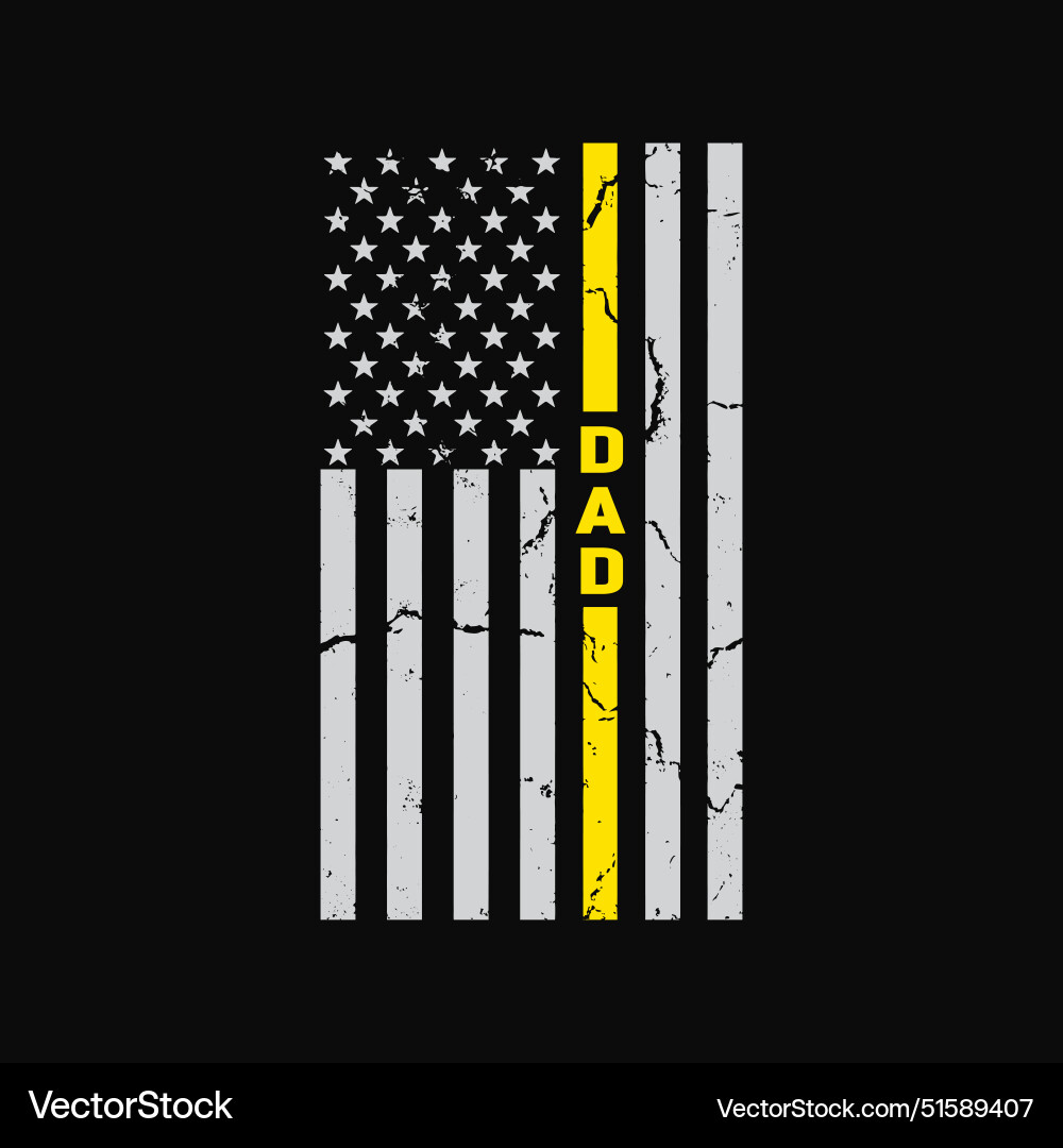 Dad emergency dispatcher american flag 911 operato Dad emergency dispatcher american flag 911 operato vector image