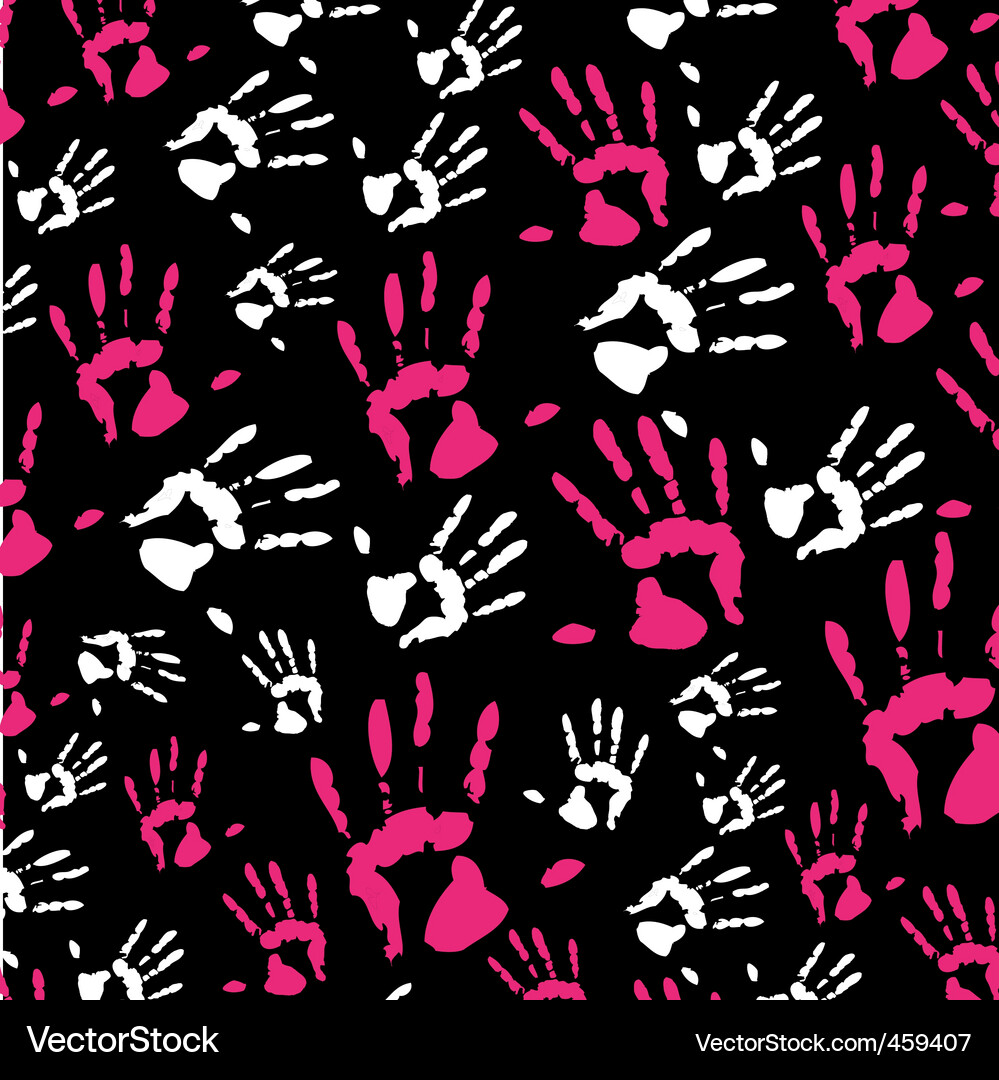 Hand print pattern Vector Image