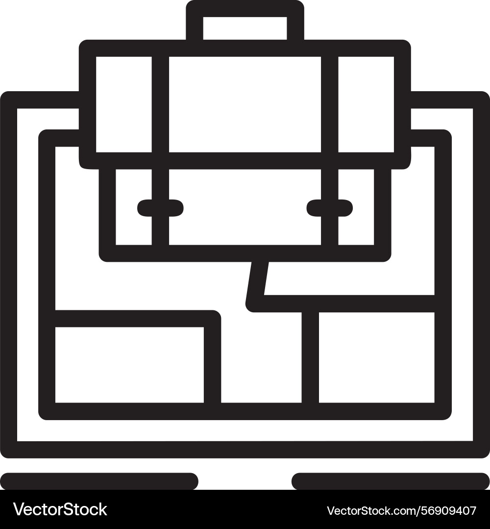 Map linear style icon design Vector Image