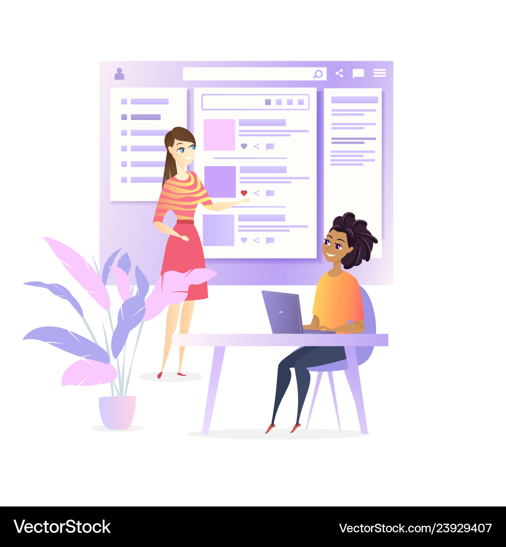 Website UI Development Project vector image