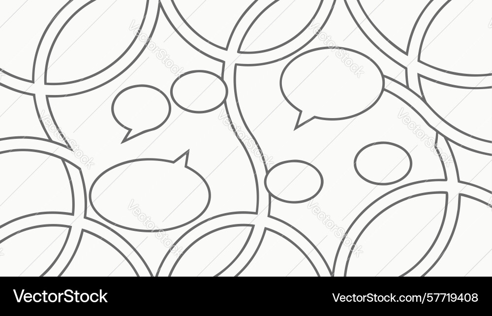 Abstract speech bubbles pattern background design vector image