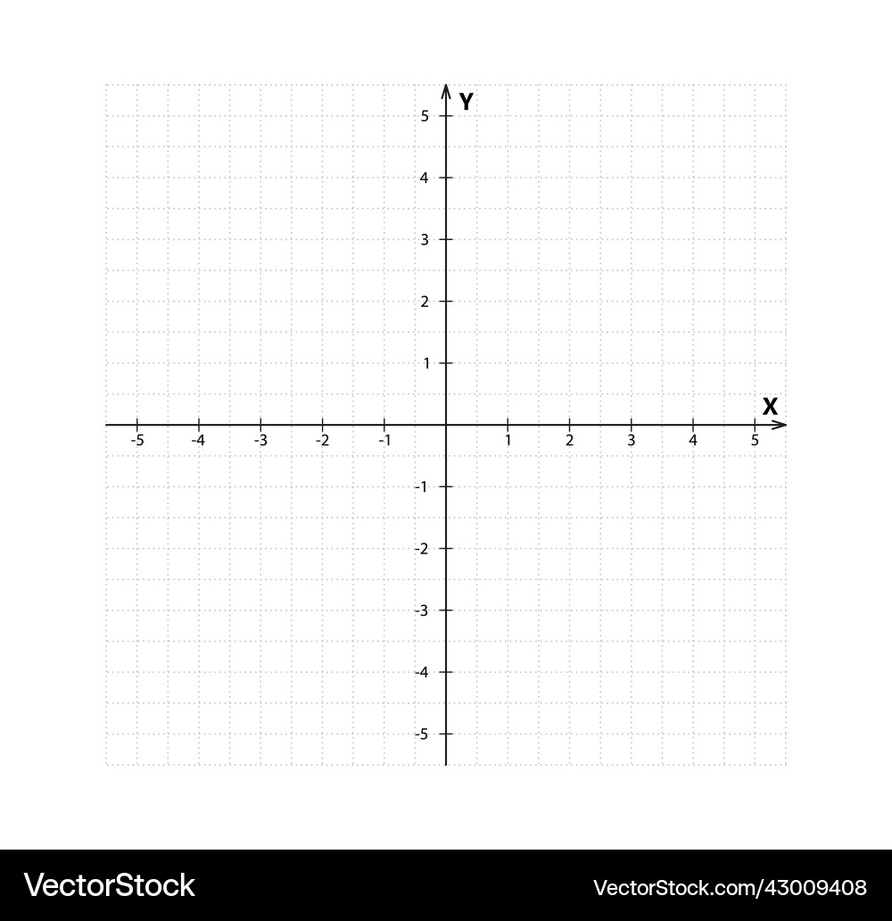 Blank Cartesian Coordinate System vector image