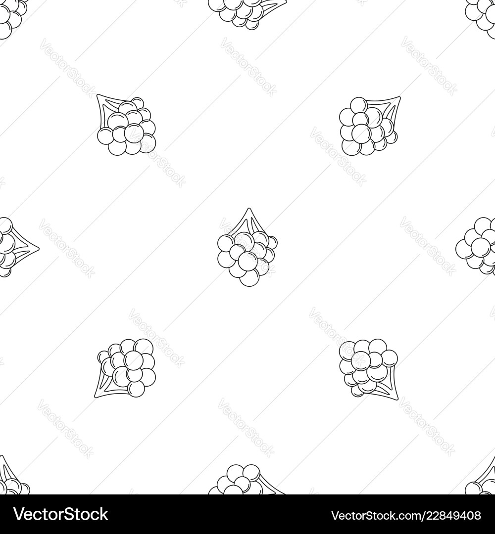 Grape pattern seamless vector image