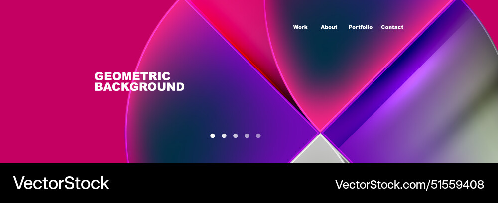 Round triangles and squares web site page template Round triangles and squares web site page template Vector Image