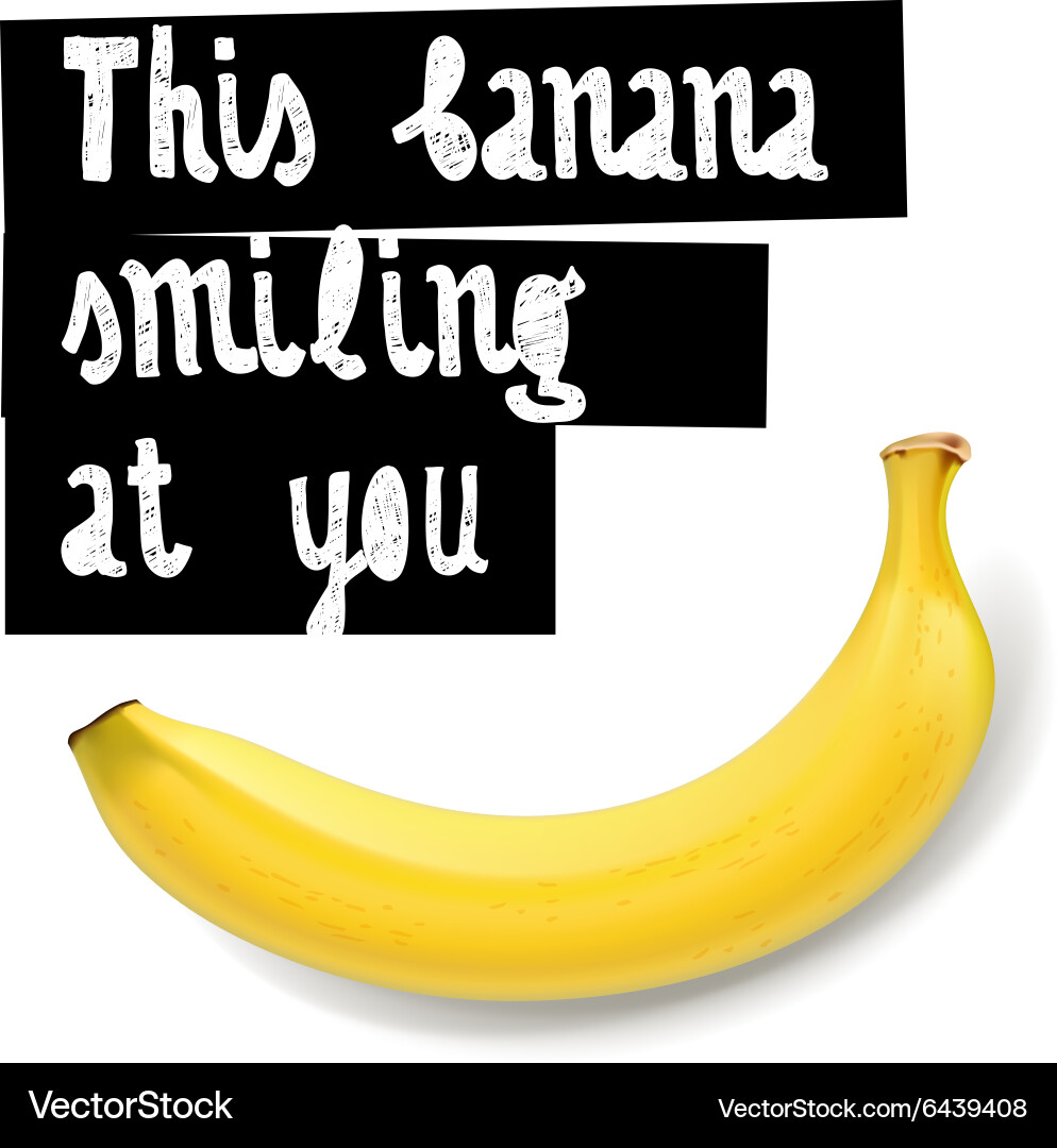 Smiling Banana Background Vector Image