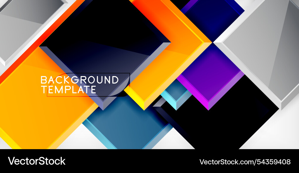 Square shape color abstract geometry Square shape color abstract geometry Vector Image
