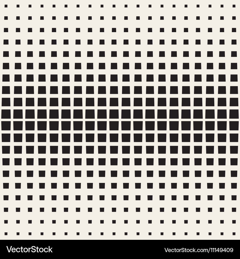 Black and White Square Halftone Pattern vector image