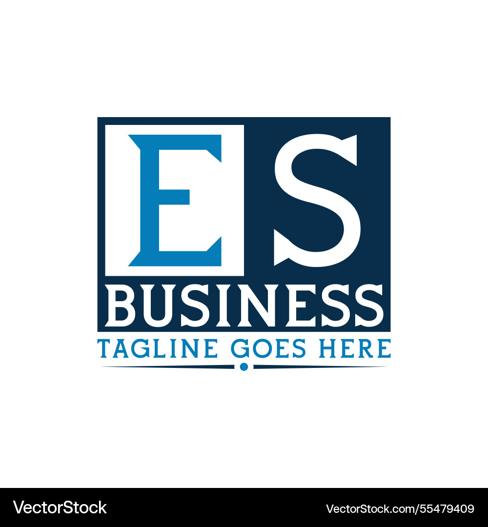 Es logo letter business design Royalty Free Vector Image