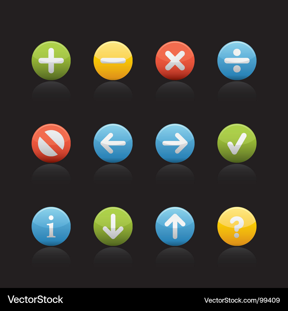 Navigation Button Icons Vector Image