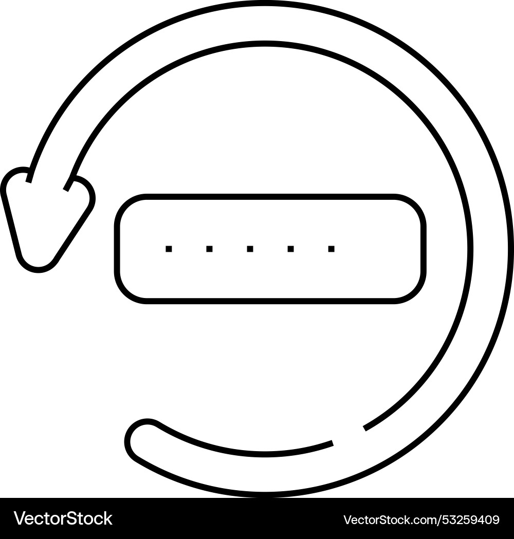 Reset password line icon Reset password line icon vector image