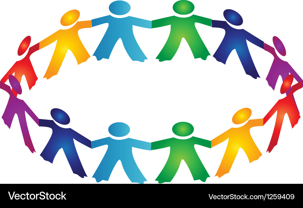 Teamwork people logo Royalty Free Vector Image
