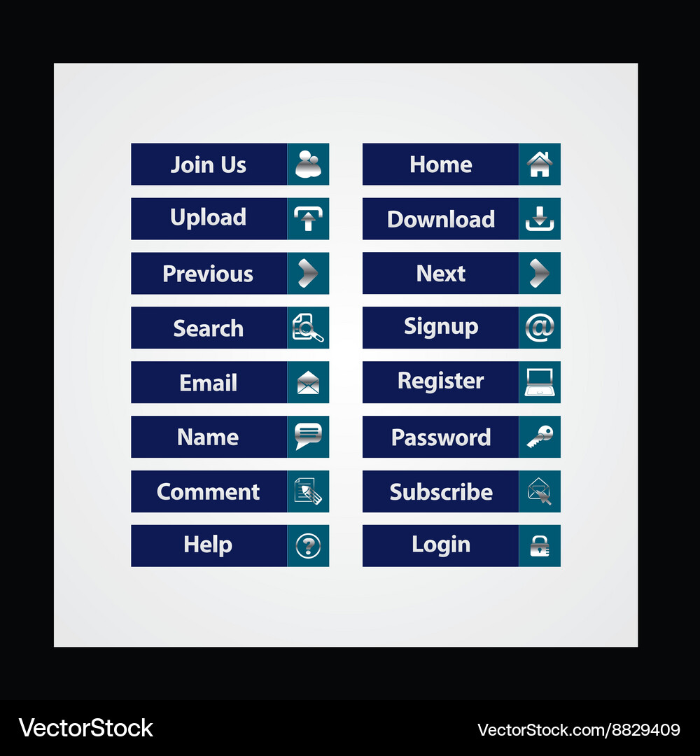Web button set Vector Image