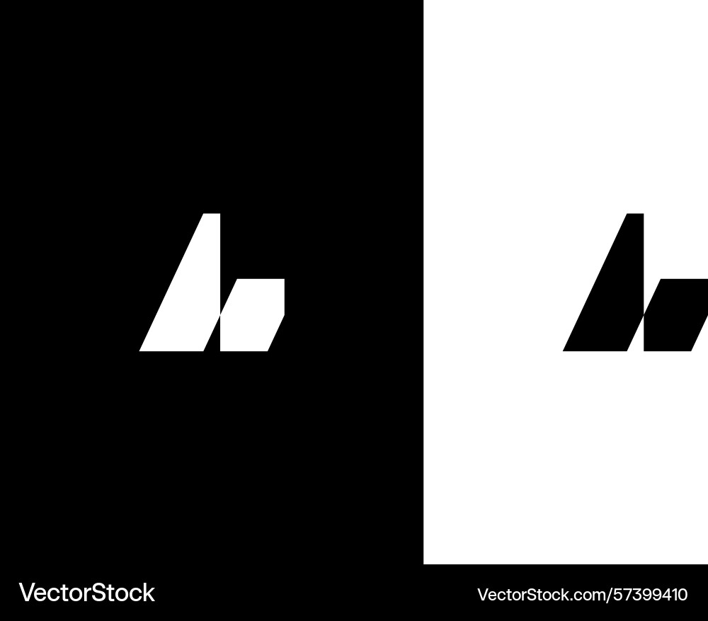 Abstract letter a with simple shape Vector Image