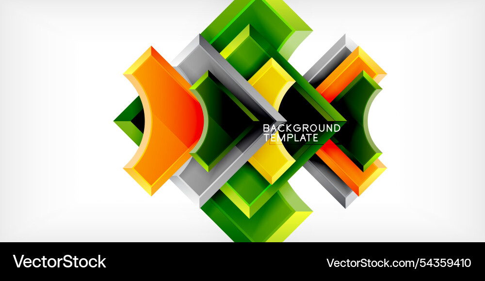 Arrow with round elements color geometric shapes Arrow with round elements color geometric shapes vector image