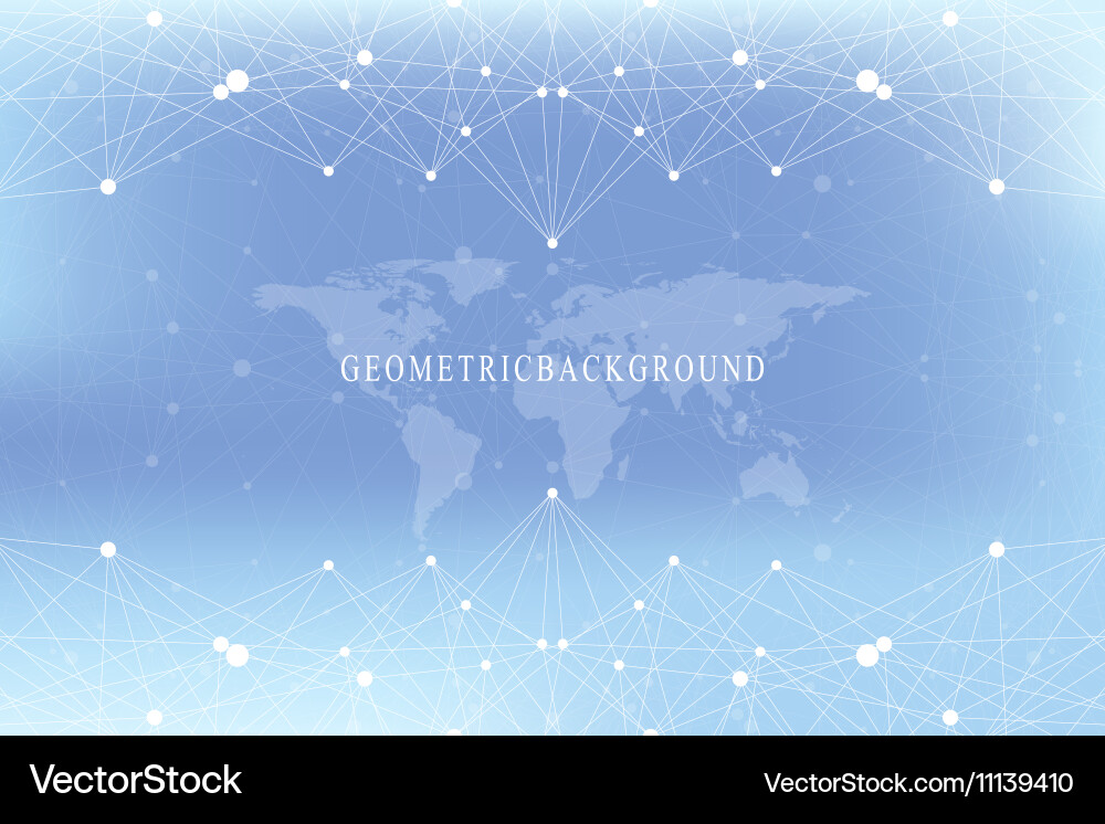 Connected Data Network Background vector image