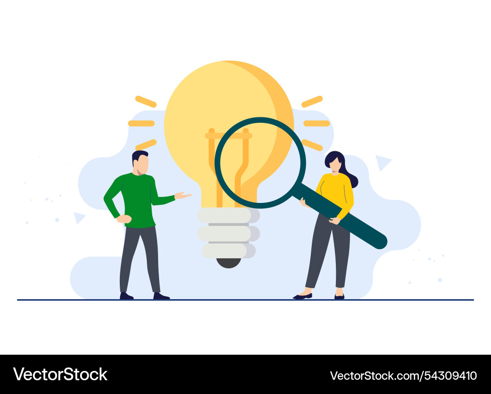 Finding new ideas problem-solving Vector Image
