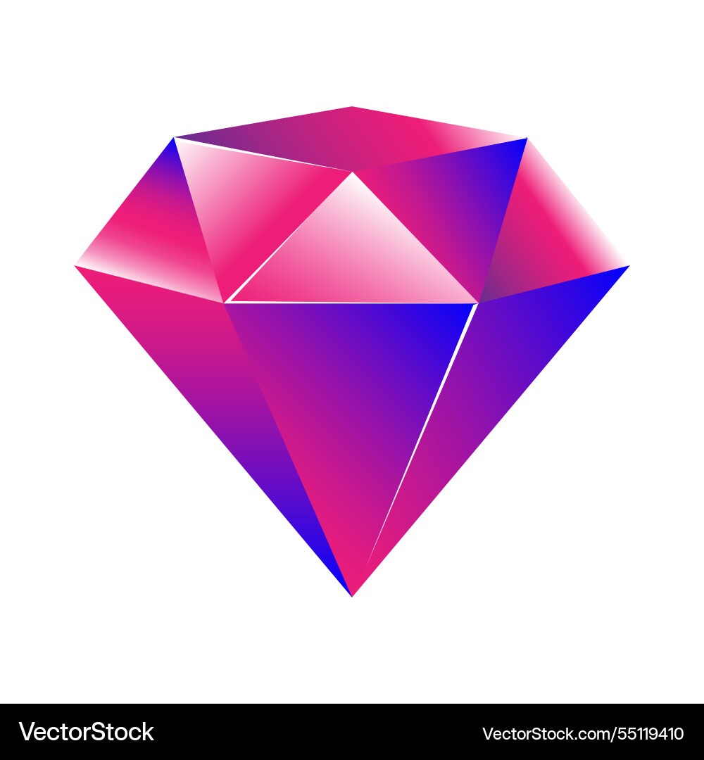 Isolated Diamond Icon Royalty Free Vector Image