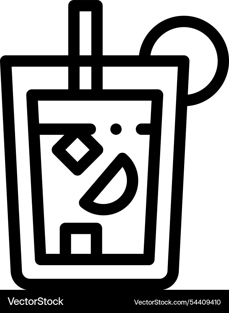 Lemonade icon thin linear style design isolated Lemonade icon thin linear style design isolated Vector Image