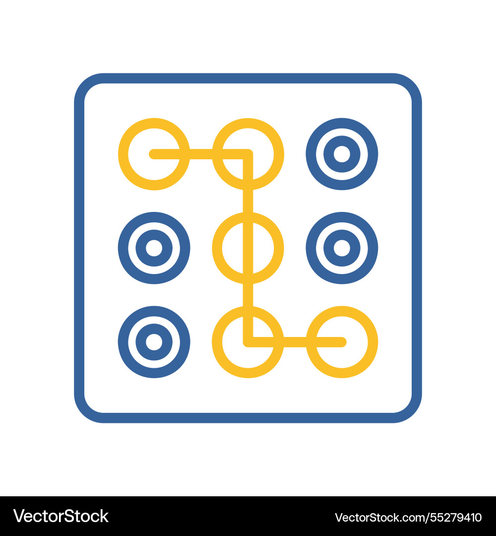 Lock pattern icon hand entering smartphone Vector Image