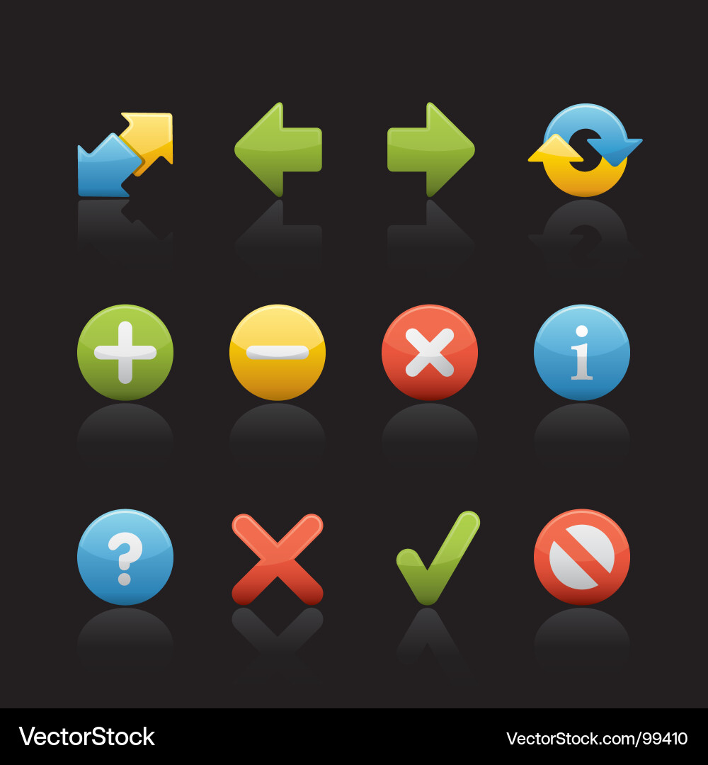 Navigation Icon Set vector image