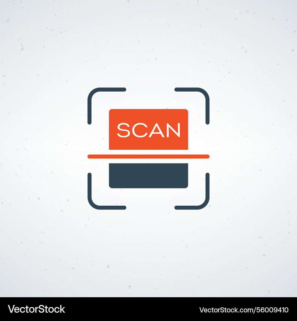 Scannen Icon mit rotem Scantext Scannen Icon mit rotem Scantext vektorbild